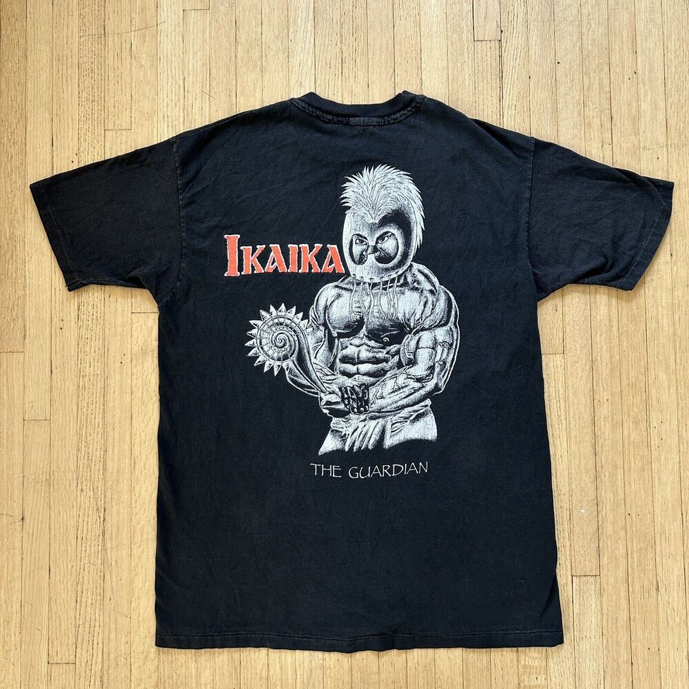 Vintage Hawaiian Warrior T Shirt Single Stitch Mens L Ikaika Island Legends